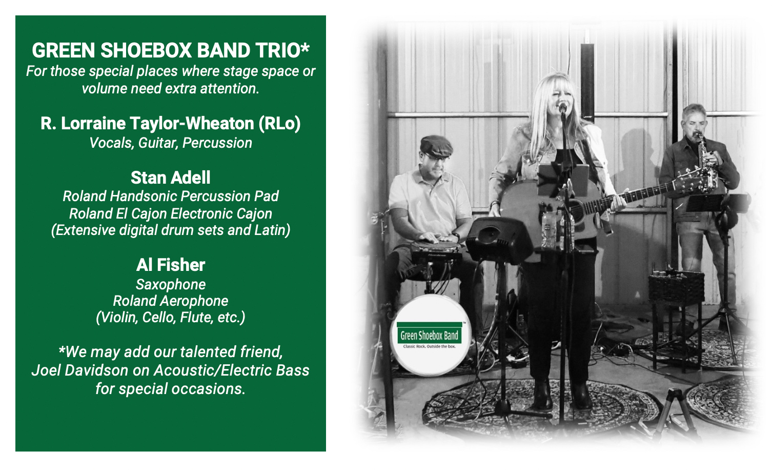 Green Shoebox Band-Trio