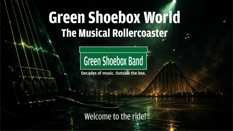 Green Shoebox World: The Musical Rollercoaster Title